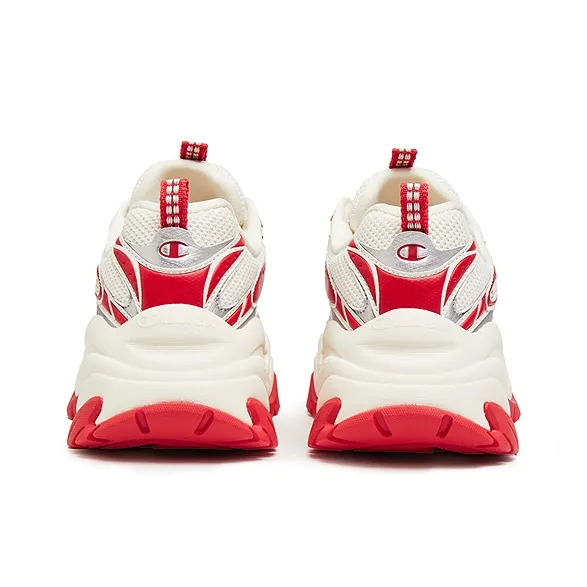 Champion Nebula Layered Balance Low Top Chunky Sneakers Women's Milk White/Aurora Red-3