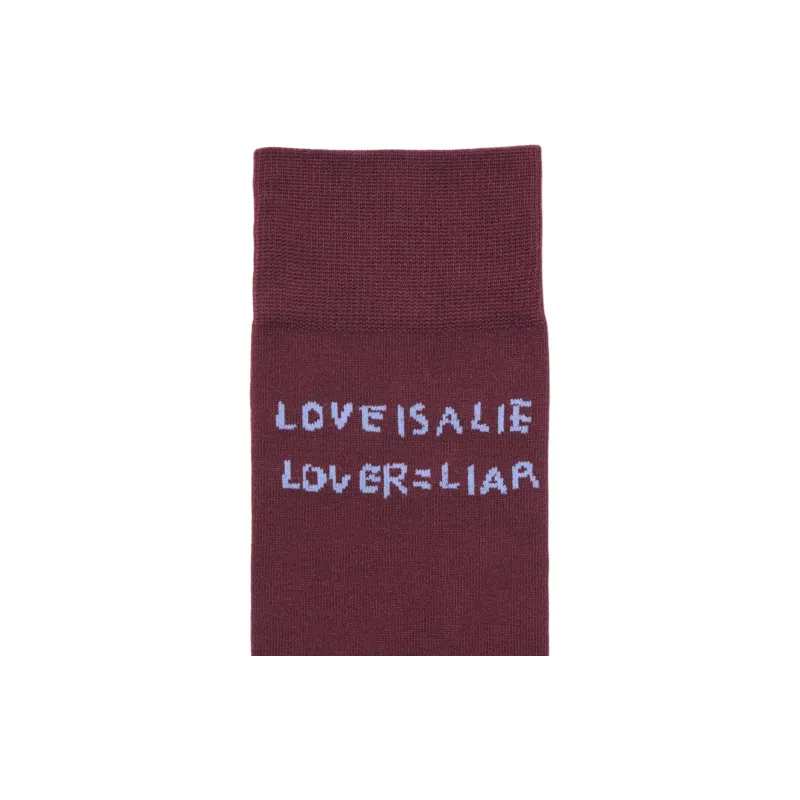 UNIQLO Basquiat Collaboration Mid Calf Socks Men's 1 Pack Burgundy-1