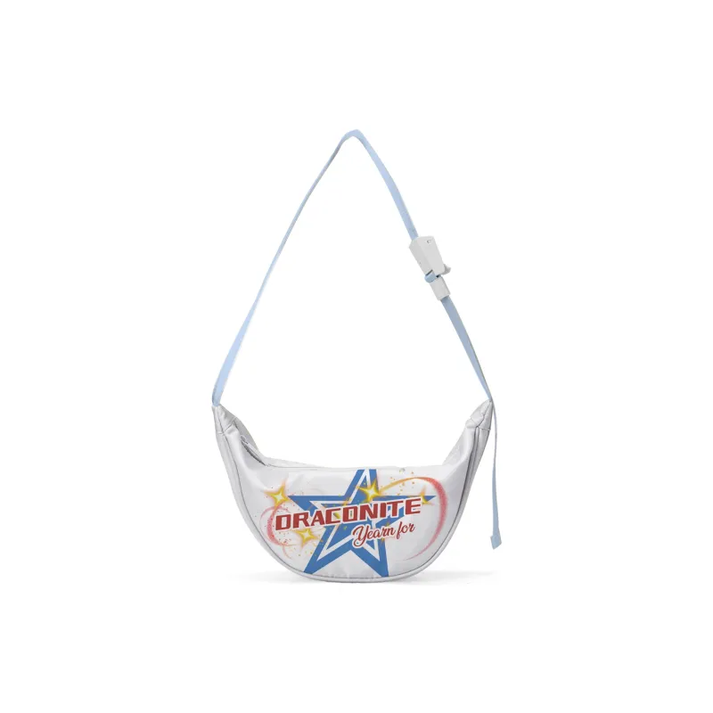 Spare No Pains. Polyester Shoulder Bag, Crossbody Bag, Fanny Pack, Sling Bag Unisex White/Yellow-17