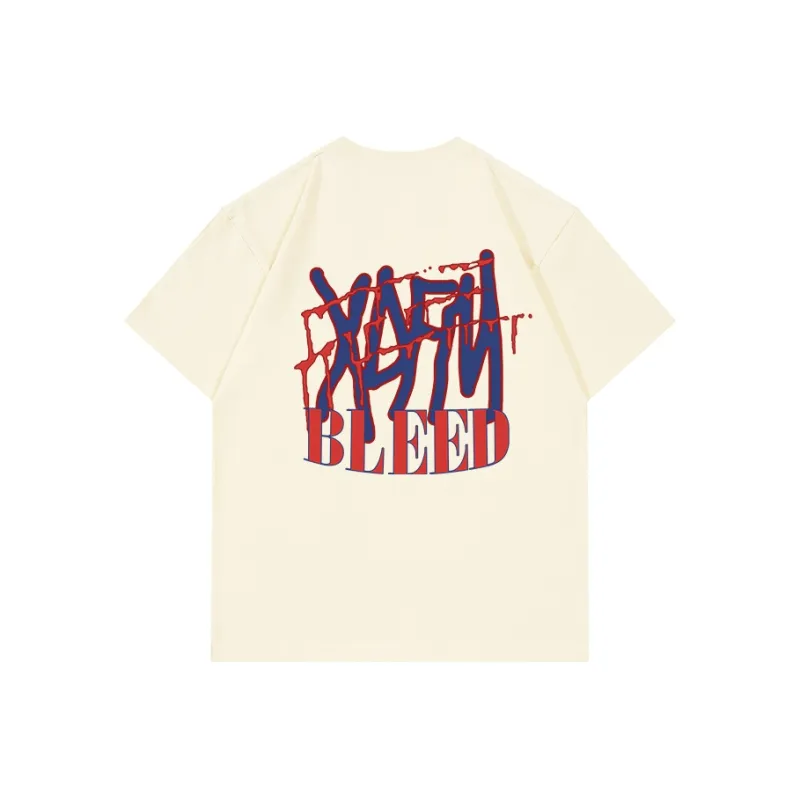 XDFM American Letter Bleeding Creative T Shirt Loose Fit Unisex-6
