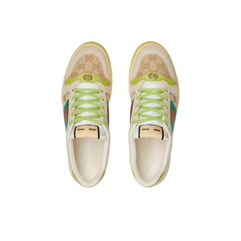 GUCCI Screener Low Top Skateboard Shoes Men's Turquoise-3