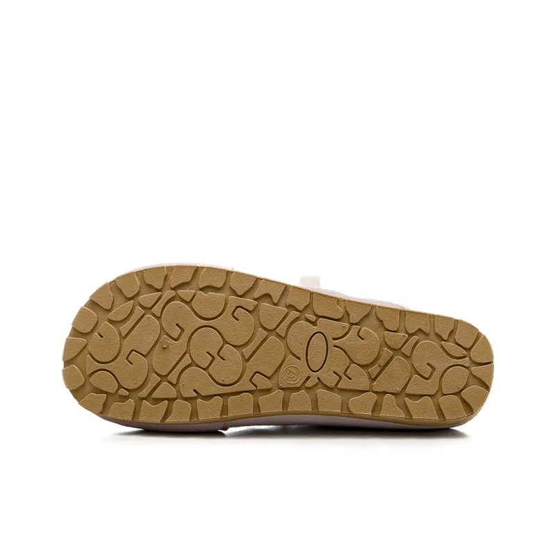 HUANQIU Leather Patchwork Odor Resistant Slip Resistant Closed Toe Slippers Women's Purple-4