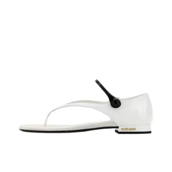 MIU MIU One Strap Sandals Women's White
