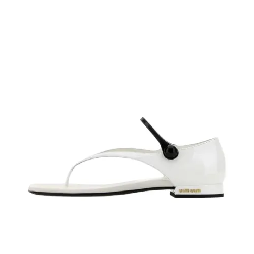 MIU MIU One Strap Sandals Women's White