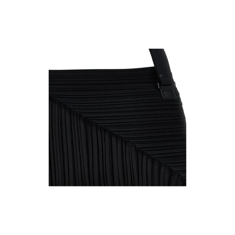 PLEATS PLEASE ISSEY MIYAKE Polyester Shoulder Bag Women's Black-2