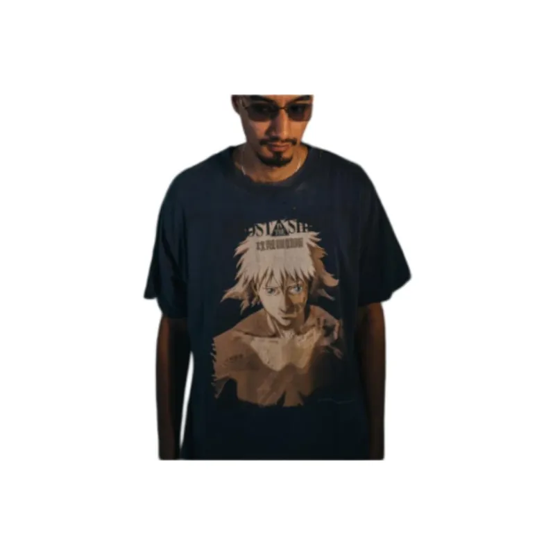 SAINT Mxxxxx x GONGKEJIDONGDUI,LIANMINGKUAN Attack On Titan Collaboration SS25 T Shirt Men's Marine Blue-3