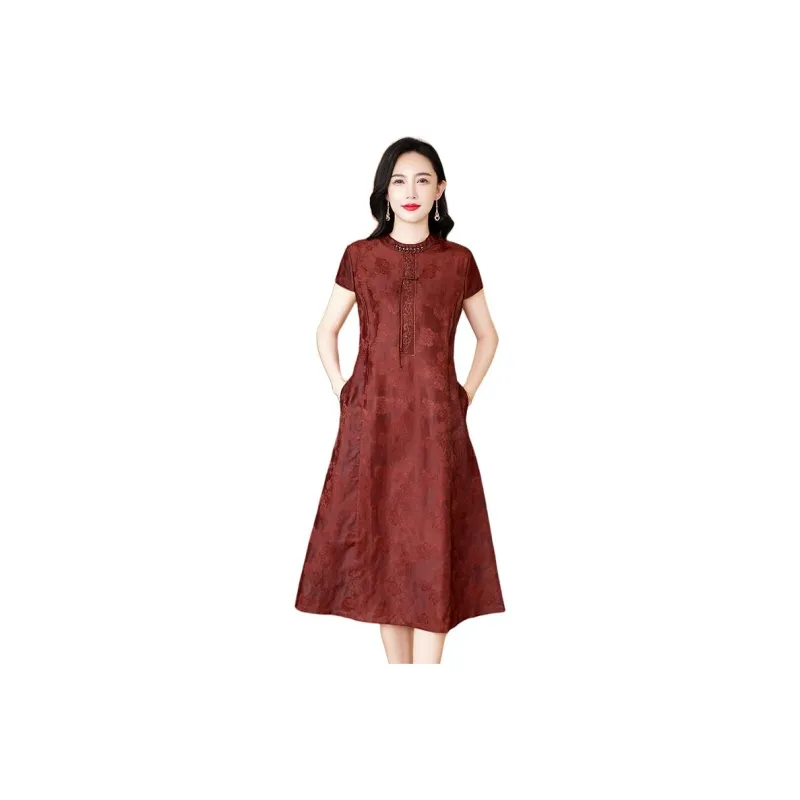 Yi Mengyuan Short Sleeved Dress Women's-0