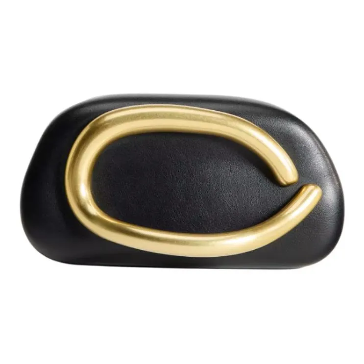 ZARA PU Crossbody Bag Clutch Trumpets Women's Black-0