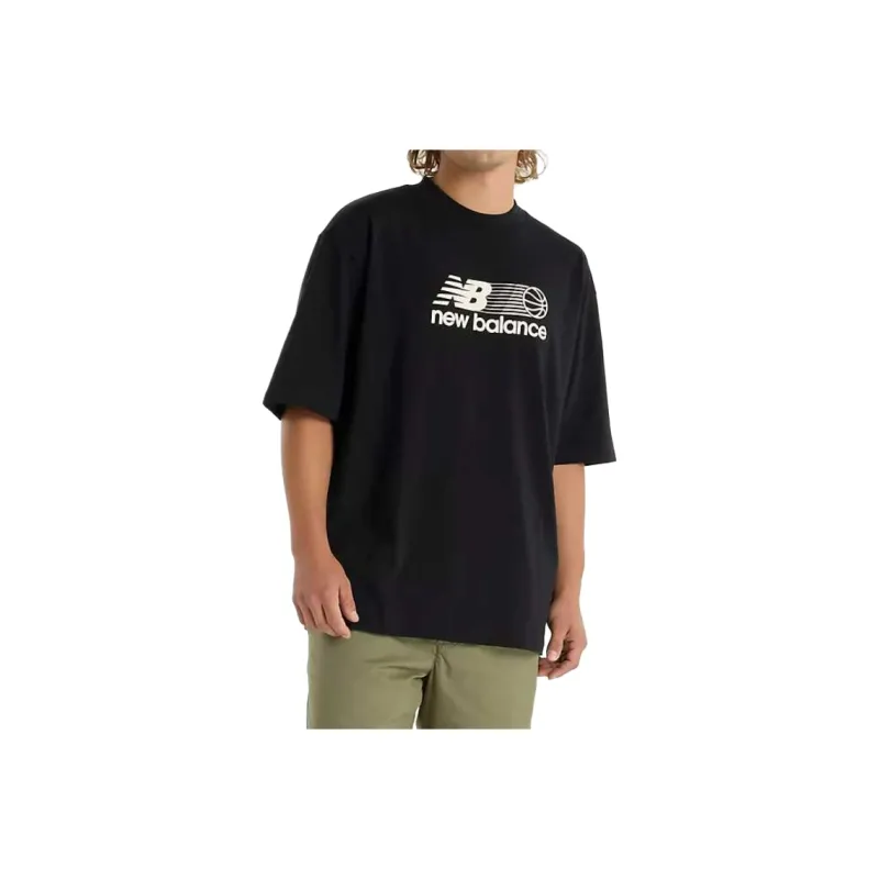 New Balance Hoops Graphic T Shirt Men's Black-0