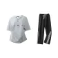 Heather Gray+Black Pants