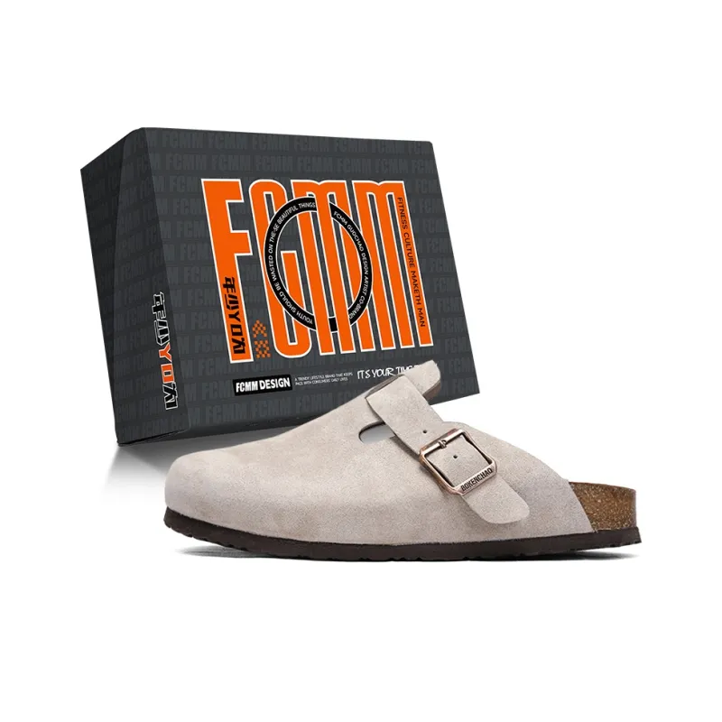 FCMM Stitching Closed Toe Slippers Unisex Box Included-0