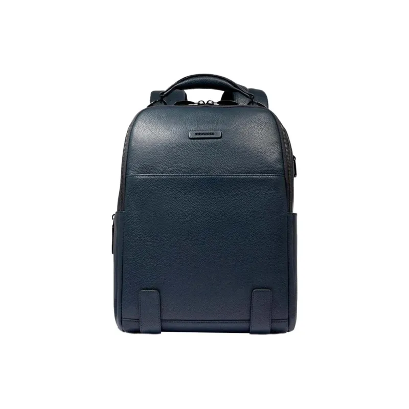 PIQUADRO Leather Backpack Women's Blue-0