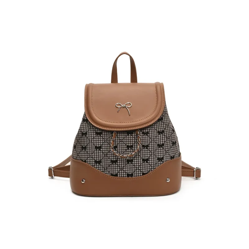 URBAN FOREST PU Backpack Women's White/Silver/Brown-35