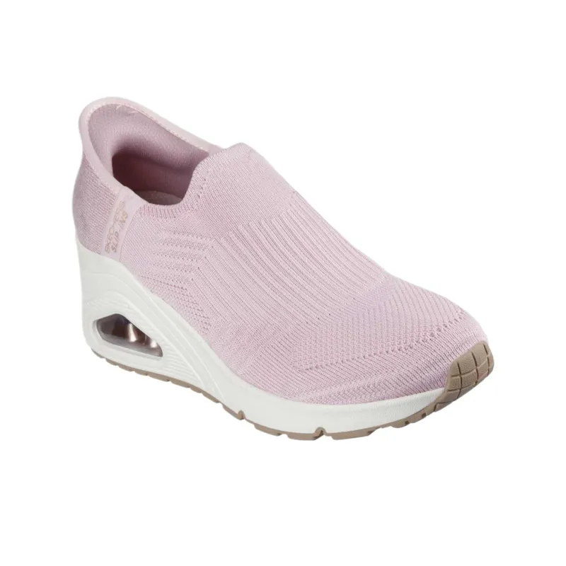 Skechers Uno Wedge Kickin' Knit Low Top Casual Shoes Women's Pink-1