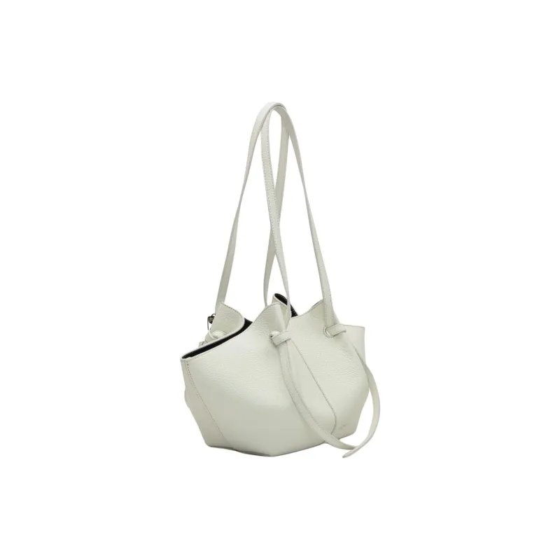 YUZEFI Leather Shoulder Bag Women's White-1