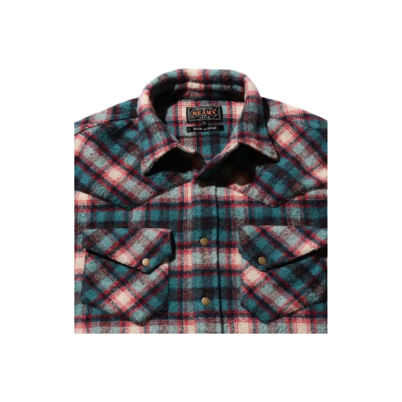 Beams Checked Western Shirt-8