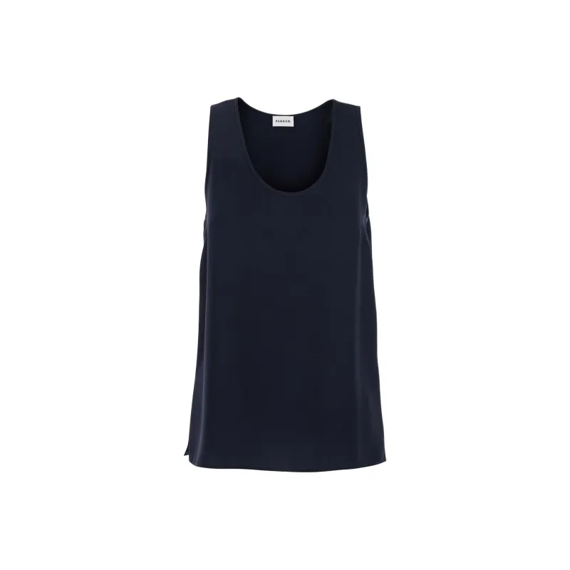 PAROSH Tank Tops Women's Blue-0