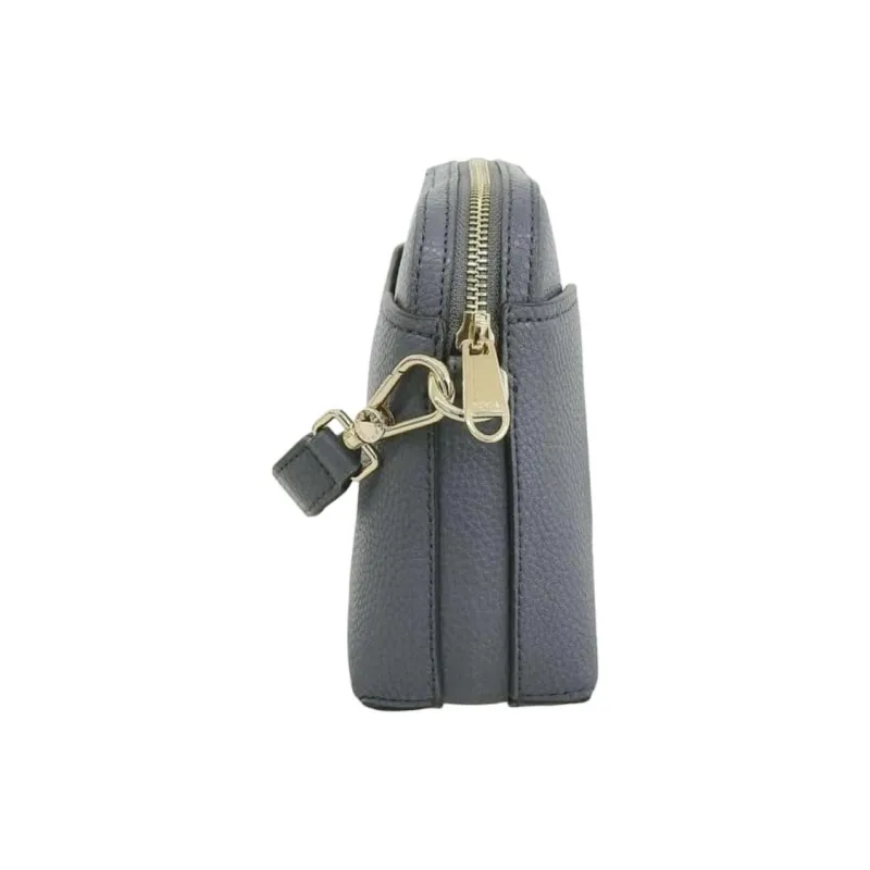 Furla Leather Shoulder Bag, Crossbody Bag Extra Large Women's Dark Gray-2