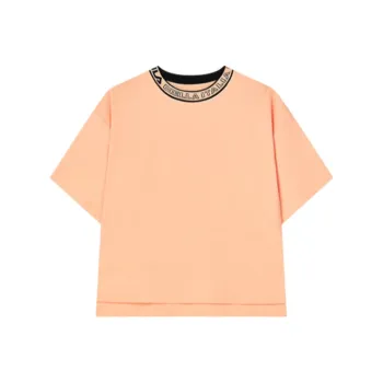 FILA EMERALD Drop Shoulder Sleeve T Shirt Women's Ice Porcelain Orange