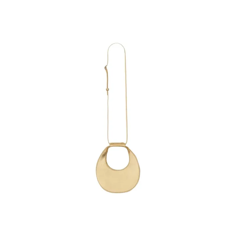 Staud Calfskin Crescent Bag Handbag Women's Gold-1