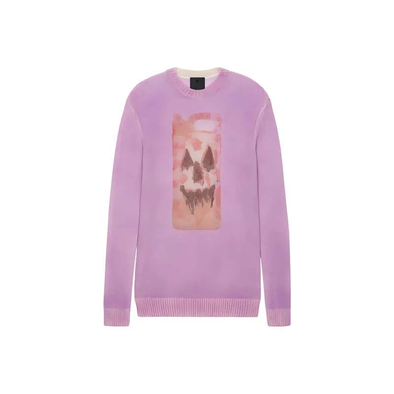 Givenchy Oversized Sweater With Ceramic Prints 'Mauve'-0