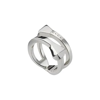 GUCCI 925 Sterling Silver Rings Unisex Silver