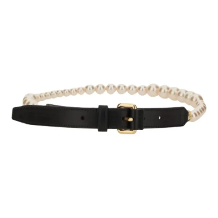 MOSCHINO Leather Belts Women's Black Width 2.54cm-0