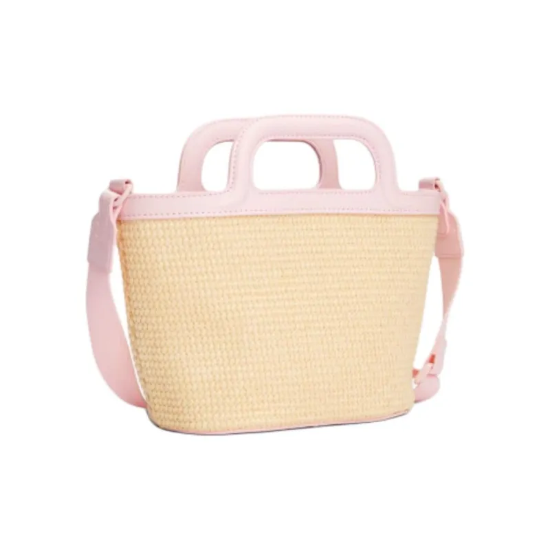 Tommy Hilfiger Polypropylene Shoulder Bag, Crossbody Bag, Handbag Kids' Natural & Pink-1