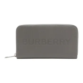 Burberry Porter Leather Flap Continental Long Wallet Grey