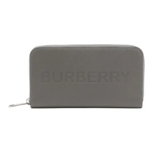 Burberry Porter Leather Flap Continental Long Wallet Grey