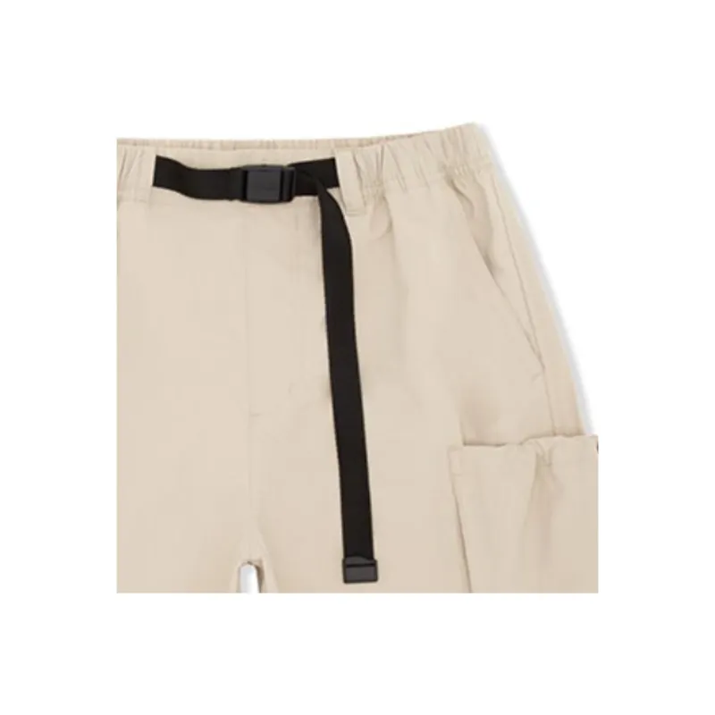 MLB New York Yankees Casual Shorts Unisex Linen Beige Yellow-2