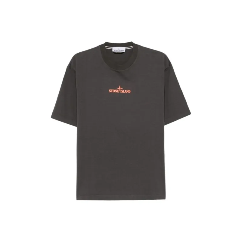 STONE ISLAND Logo embossed T shirt-0