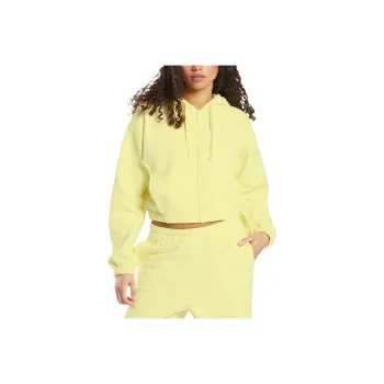 GYMSHARK Fleece Zip Hoodie Jacket Women's Refresh Yellow