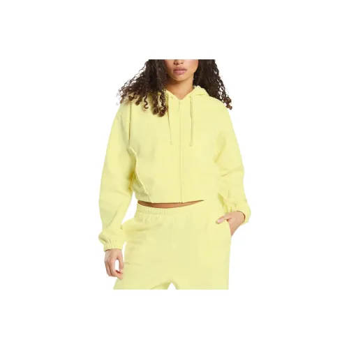 GYMSHARK Fleece Zip Hoodie Jacket Women's Refresh Yellow