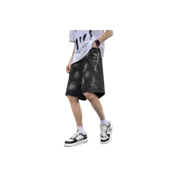 Jeep Denim Shorts Unisex Black Gold
