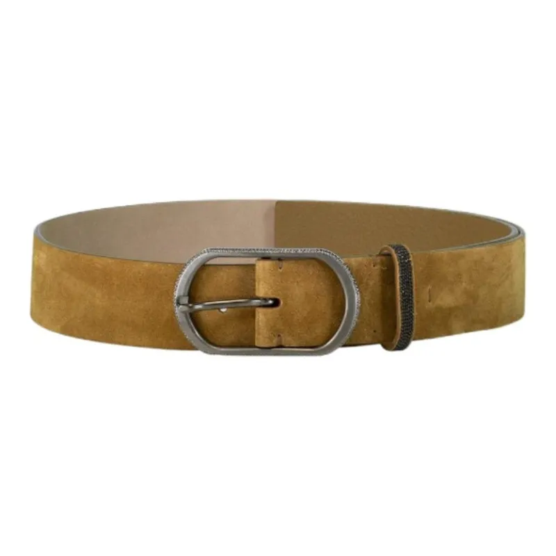 Brunello Cucinelli Suede Belt Women's Brown -0