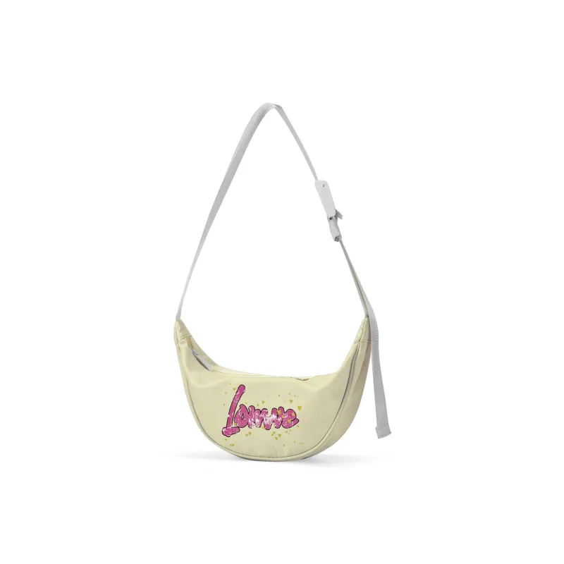 QRST Polyester Crossbody Bag, Shoulder Bag Women's White/Apricot-7