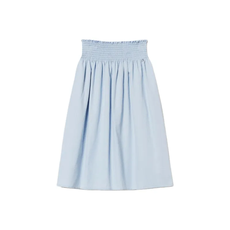 Twinset Smocked waist Midi Skirt-0