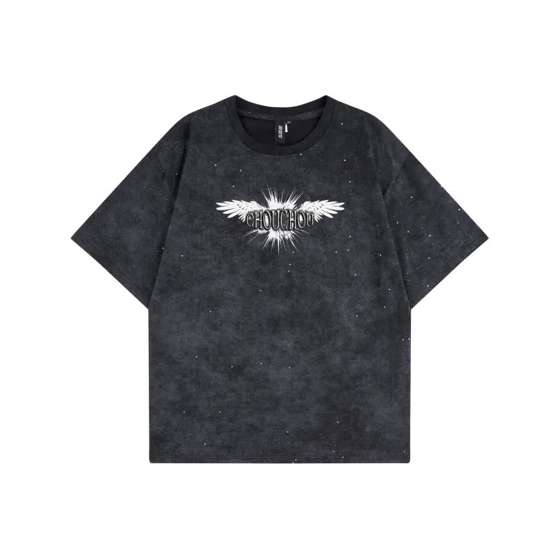 CHOUCHOUS Drop Shoulder Sleeve T Shirt Women's-1