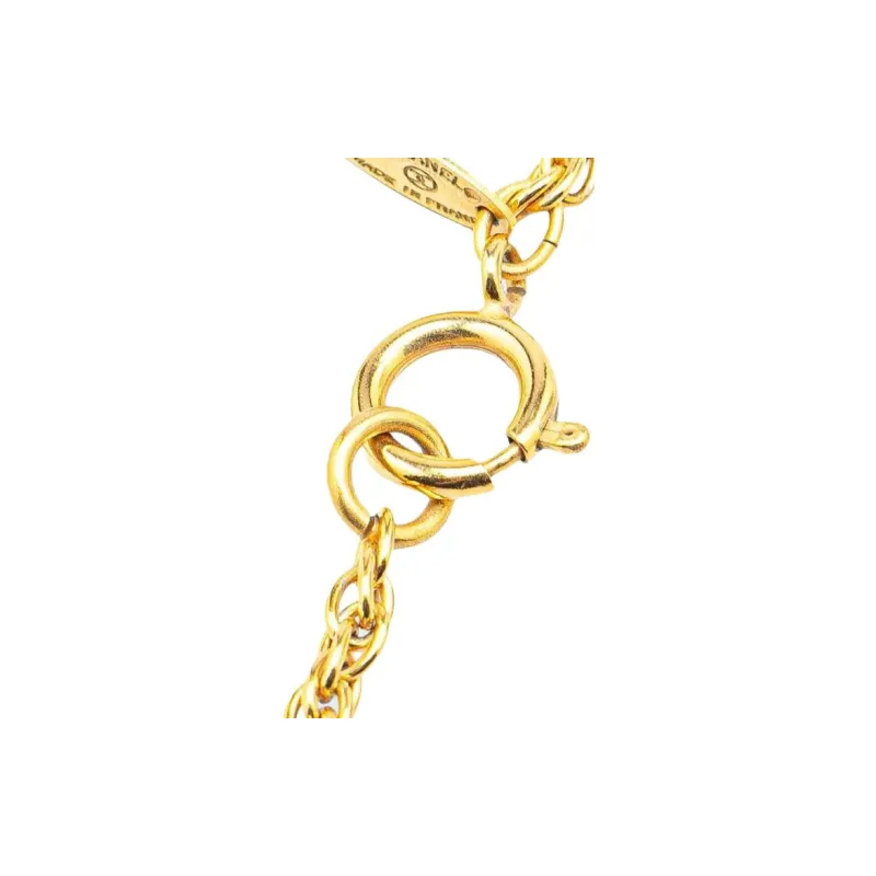 CHANEL 1970 1980 Plated 31 Rue Cambon Pendant Necklace Costume Necklace-1