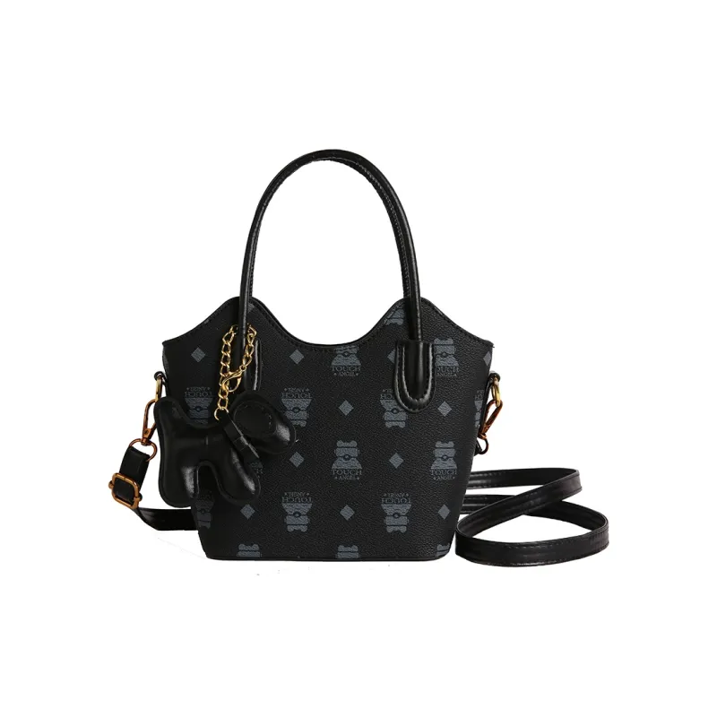 FCTOSSR PU Basket Bag Handbag Women's White/Black/Khaki-1