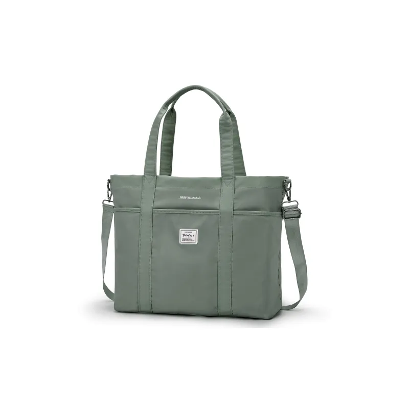 JEANSWEST Fabric Tote One Shoulder Handbag Women's Green-2