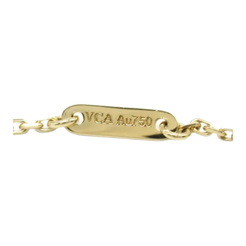Van Cleef & Arpels 2010s 18K Yellow Gold Sweet Alhambra Pearl Bracelet-3