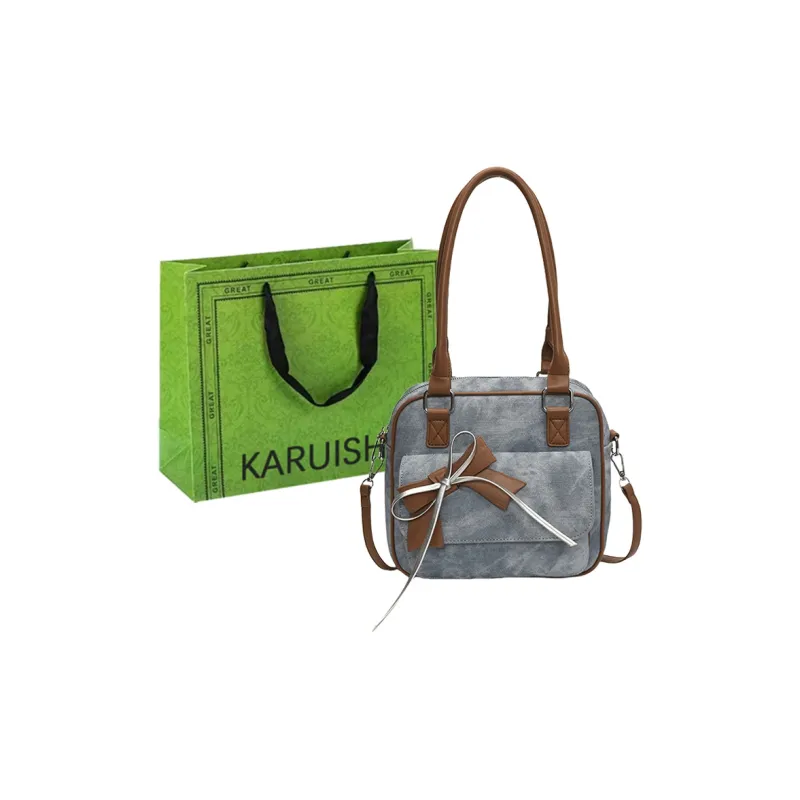 KARUISHA PU Shoulder Bag Women's Denim Blue/Yellow/Beige/Denim Black-0
