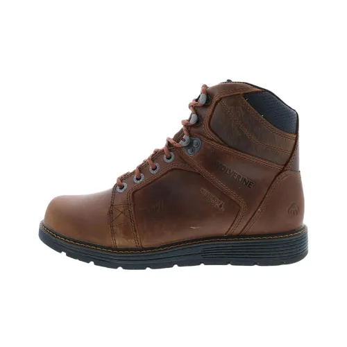 WOLVERINE Abrasion Resistant Slip Resistant Short Outdoor Boots Men's Brown