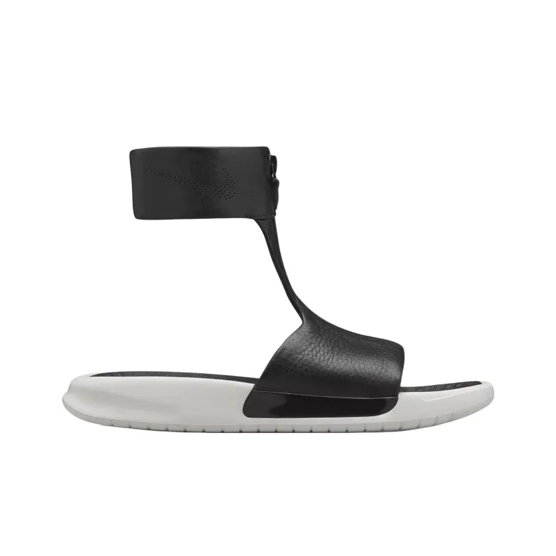 Nike Benassi Cuff Lu Slip Resistant Abrasion Resistant Slide Slippers Women's Black Gray-1
