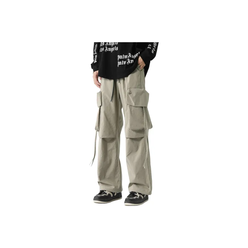 CENPIN Casual Pants Unisex Flare Night Black-6