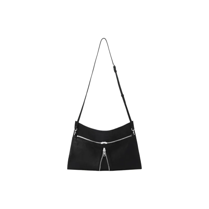 Alexander Wang Calfskin Shoulder Bag Unisex Black-0
