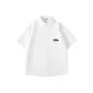 [Short-Sleeved Shirt]White (Gradient Text Chest Logo)
