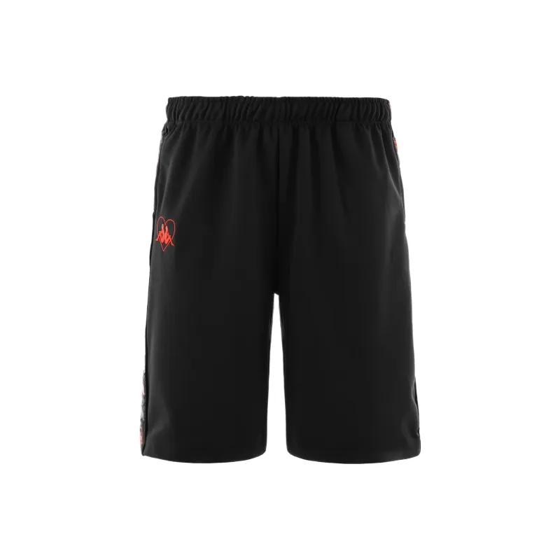 Kappa Casual Shorts Men's Black Gray Red-0
